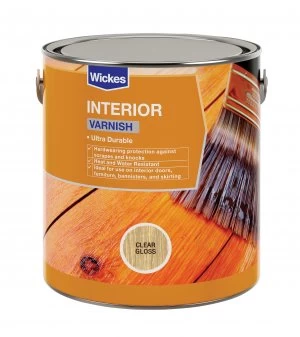 Image of Wickes Interior Varnish - Clear Gloss 750ml