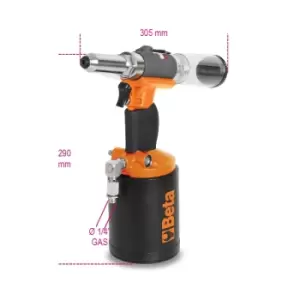 image of Beta Tools 1946C7.8 Automatic Suction Air Riveter Max Cap: 7.8mm S/less Steel