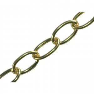 image of Faithfull Oval Chain Polished Brass 1.8mm 10m