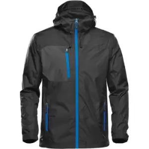 image of Stormtech Mens Olympia Soft Shell Jacket (M) (Black/Azure Blue)