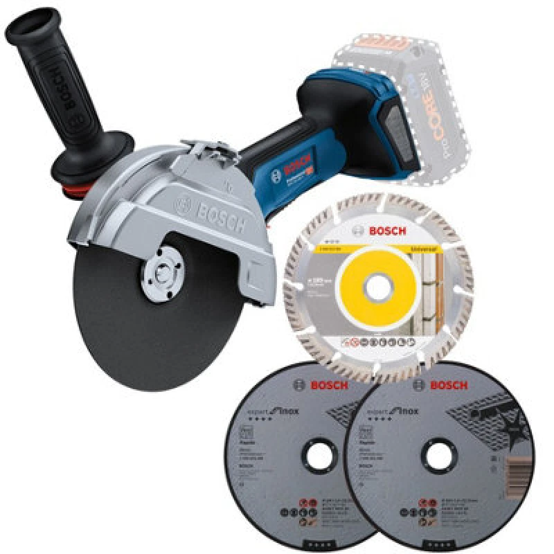 Image of Bosch GWS 18V-180 P BITURBO 18v Cordless Angle Grinder 180mm 06019H6L01 Batteries: No Batteries