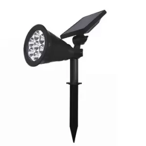 image of ENER-J 7w Solar Spike Garden Light 1800 mAh Battery 5.5V 1.5W Solar Panel IP44 RGB