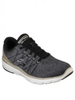 Image of Skechers Flex Advantage 3.0 Stally Trainer - Black, Size 6, Men