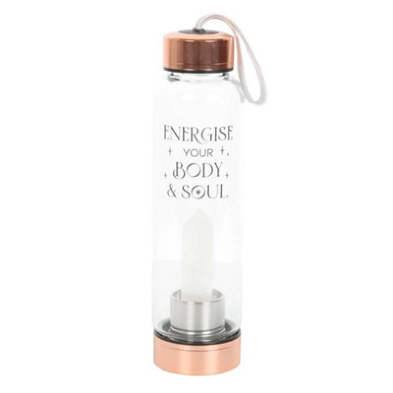 Image of Something Different Something Different Body And Soul Quartz Water Bottle in Clear Clear One Size Unisex 5063425921850