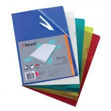 Image of Nyrex Premium A4 Document Folder, Green Embossed, 100MIC, Cut Flush, L-Folder, Pack of 25 - Outer Carton of 4