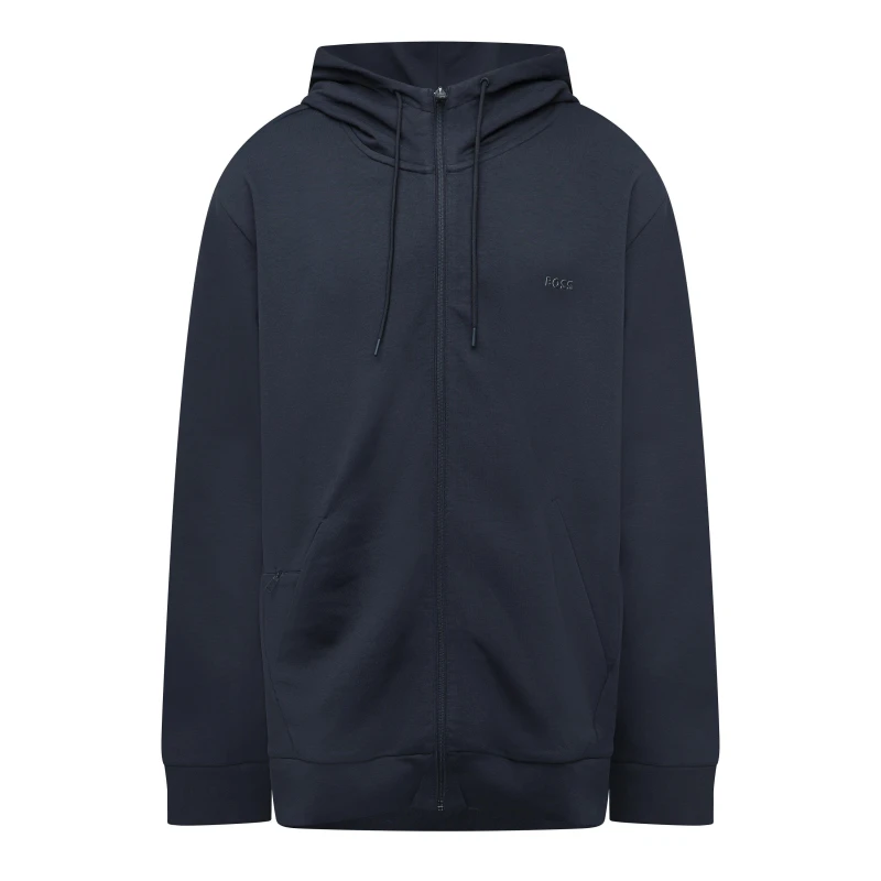 Image of Boss Stretch Zip Up Hoodie - Blue Blue M