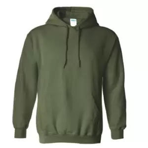 image of Gildan Heavy Blend Adult Unisex Hooded Sweatshirt / Hoodie (S) (Military Green)