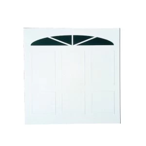 image of Wickes Bronte Glosswhite Framed Retractable Garage Door 2286 x 1981mm