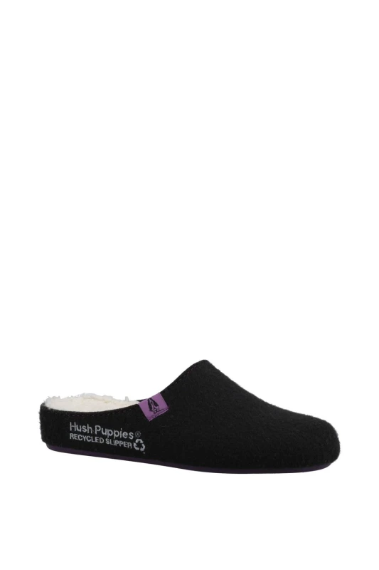 Image of Hush Puppies Womens The Good Slip On Super Soft Slippers UK Size 8 (EU 42) Black HUS464-BLACK-8