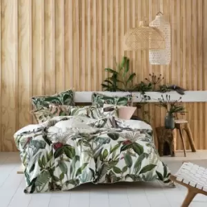 Image of Wonderplant Floral Print 100% Cotton Duvet Cover Set, Multi, King - Linen House