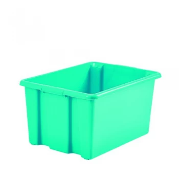 image of Stack And Store 32 Litres Medium Teal Storage Box S01M809