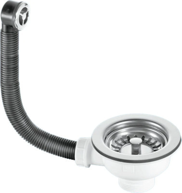 Image of Mcalpine Bswcls-Ofss 1.5" Basket Strainer Waste And Overflow 113mm Stainless Steel Flange Spring-Loaded Plug