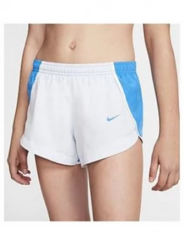 image of Nike Girls Dry Running Shorts - Grey Blue