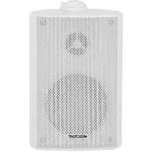 Image of 3" 60W White Outdoor Rated Speaker Wall Weatherproof Background 8Ohm & 100V