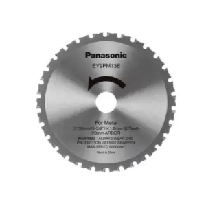 image of Panasonic EY9PM13E32 Metal Cutting TCT Blade 135 x 20mm x 30T