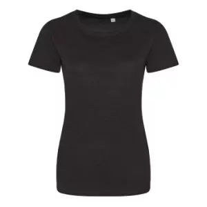 Image of AWDis Womens/Ladies Girlie Tri-Blend T-Shirt (XL) (Heather Black)