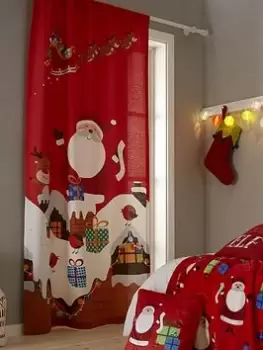 Image of Catherine Lansfield SantaS Christmas Presents Panel Curtain