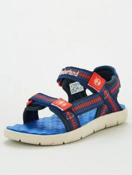 Image of Timberland Boys Perkins Row Webbing Sandals - Blue, Size 2 Older