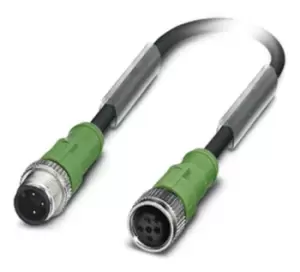 Image of Phoenix Contact 1681525 Sensor Cord, 3P, M12 Plug-M12 Rcpt, 1.5M