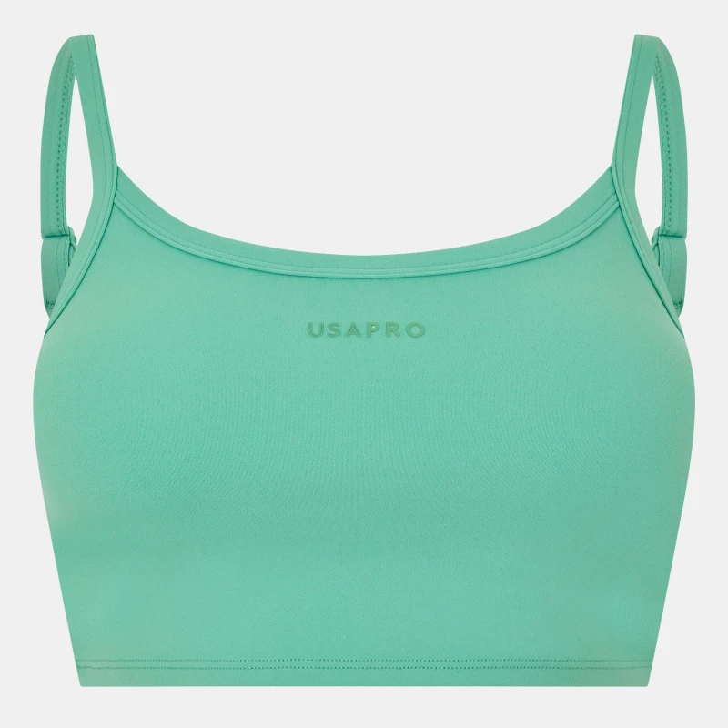 Image of USA Pro x Sophie Habboo Longline Sports Bra - Green Green 8
