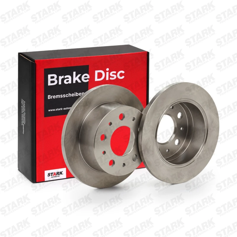 Image of STARK SKBD-0022412 Brake disc Rear Axle, solid, Cast Iron, Uncoated, Untreated, without bolts/screws Cast Iron Brake Disc (82)