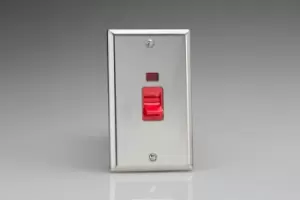 Image of Varilight Classic Double Pole Switch with Neon - Mirror Chrome - XC45N