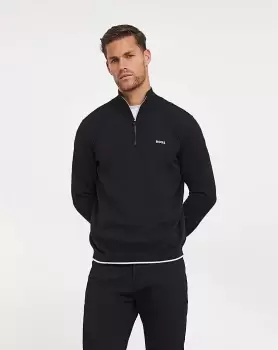 image of BOSS Half Zip Knitted Jumper