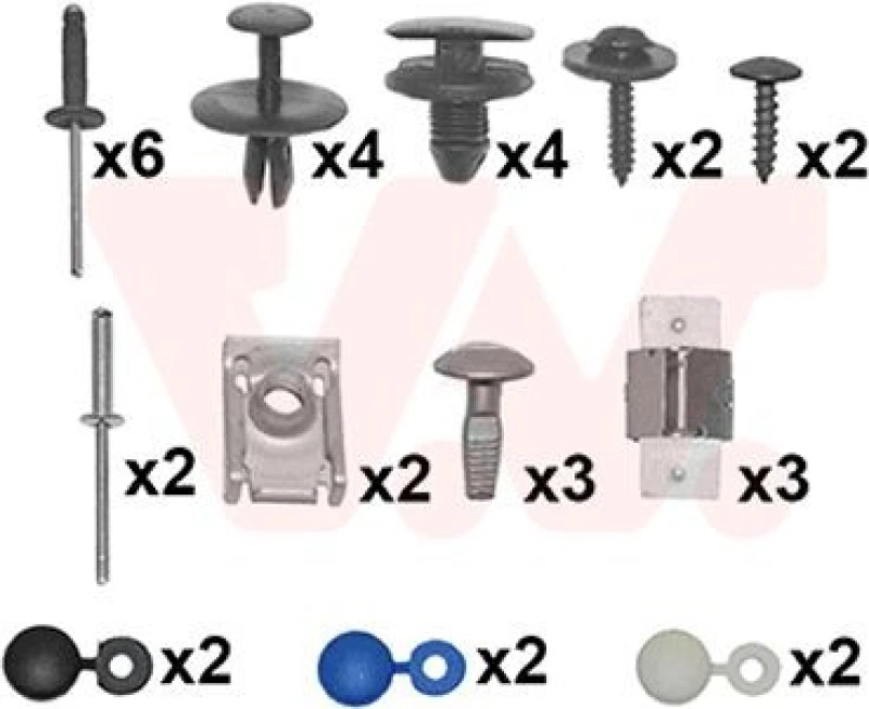 Image of VAN WEZEL Mounting Kit, bumper VAN WEZEL 4040794