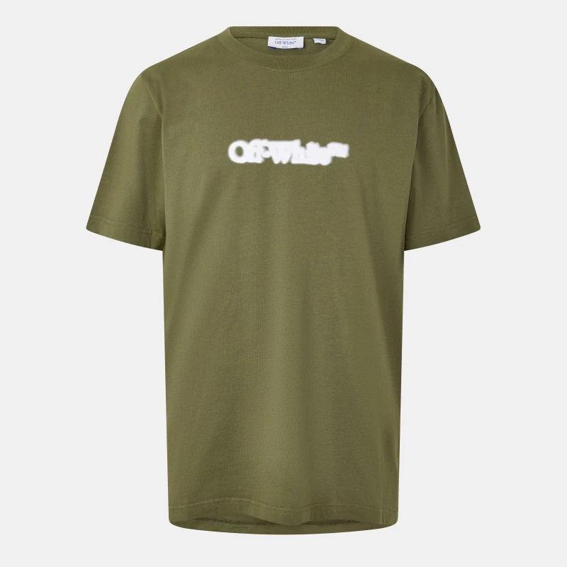 Image of Off White Mens Spray Arrow T-Shirt Moss/White male XS