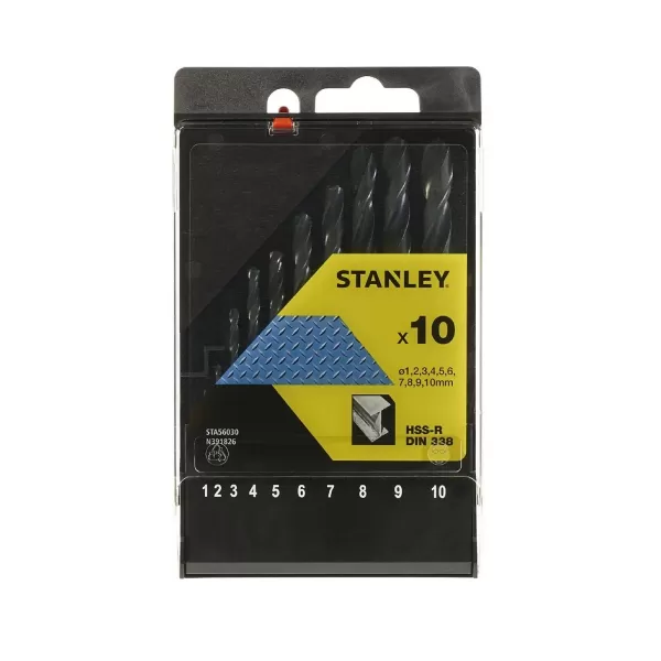 image of Stanley 10Pc Metal Drill BitSet -STA56030-QZ