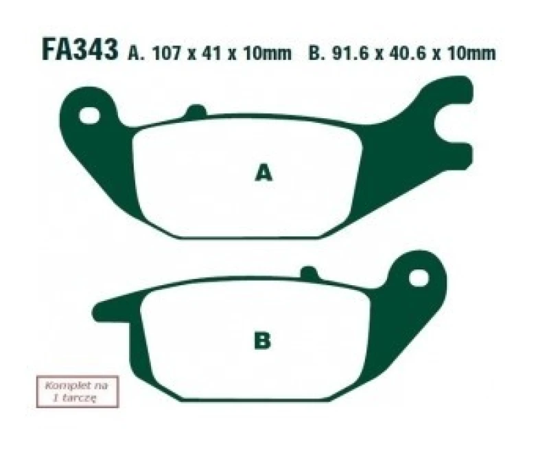 Image of EBC Brakes FA343HH Brake pad set Brake Pad Set,disc brake (402)