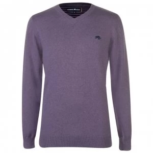 image of Raging Bull Raging V Neck Jumper - Purple78