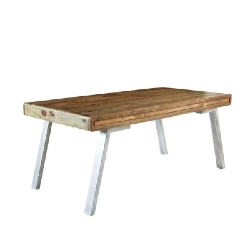 Image of Buttercup Farm Aspen Large Dining Table - Metal/wood - L90 X W180 X H76 Cm