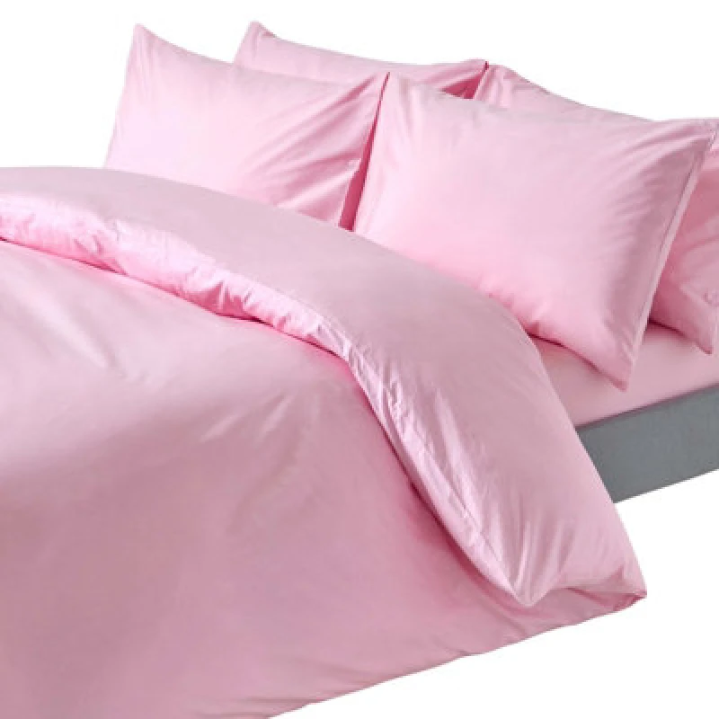 Image of Homescapes Pink Egyptian Cotton Single Duvet Cover With One Pillowcase, 200 Tc