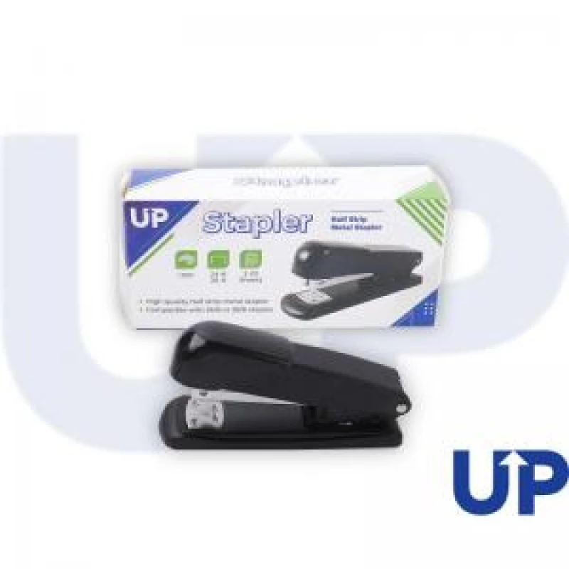 Image of UP Half Strip Metal Stapler 100 Sheets Black UP0100
