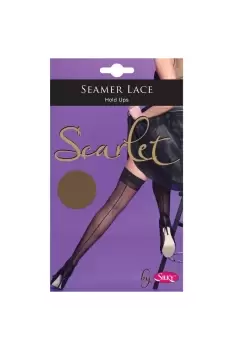 Image of Scarlet Backseam Lace Top Hold Ups (1 Pair)