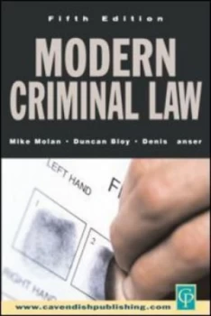 Image of Modern Criminal Law by Mike Molan Paperback