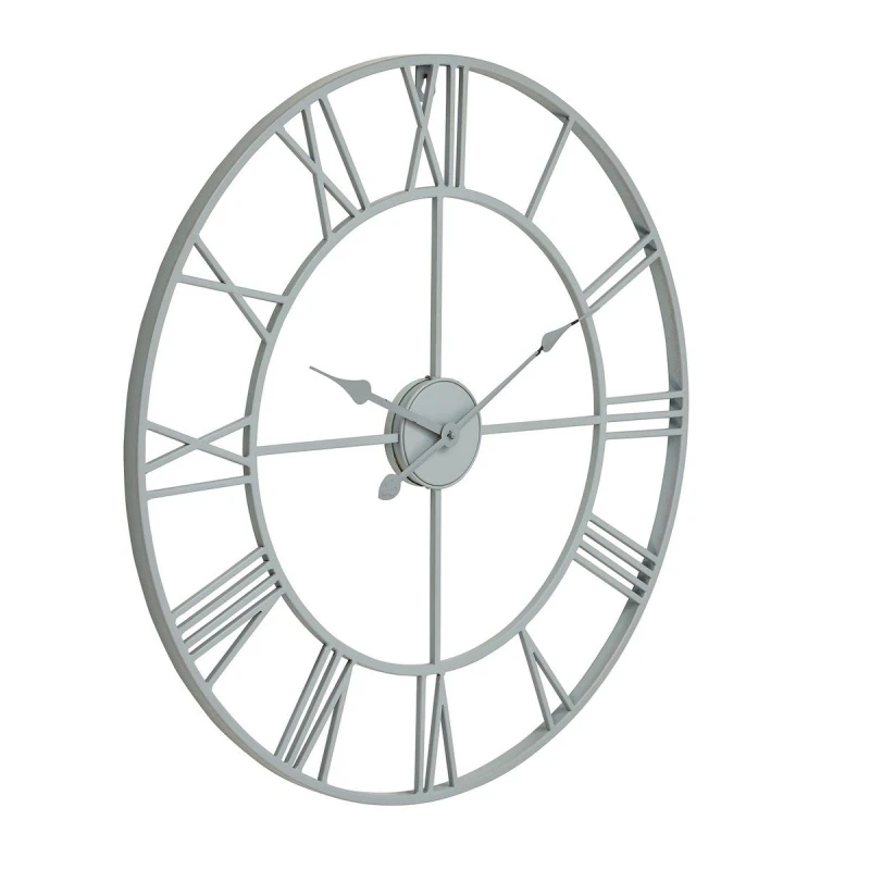Image of Hill Interiors Skeleton Wall Clock in Grey Grey Unisex