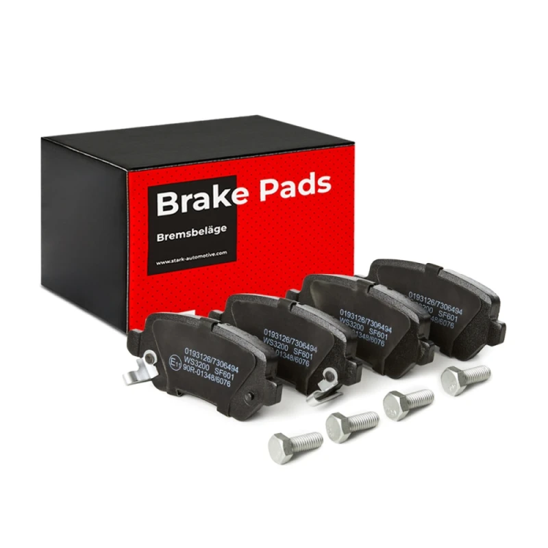 Image of STARK SKOP-1003 Brake pad set Rear Axle, with acoustic wear warning, with anti-squeak plate Brake Pad Set,disc brake (402)