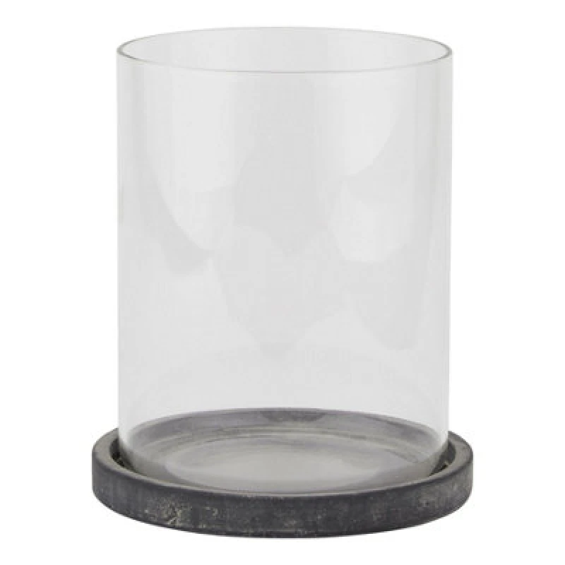 Image of Hill Interiors Amalfi Hurricane Lantern Grey (One Size)