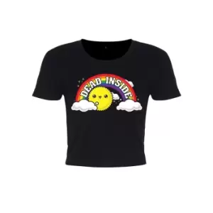 Image of Grindstore Ladies/Womens Dead Inside Crop Top (Large (UK 12-14)) (Black)
