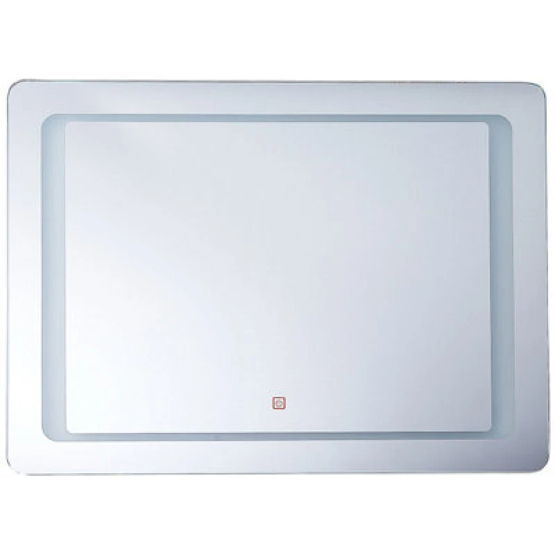 Image of Beliani LED Bathroom Mirror Wassy 80 Cm 60 Cm Silver