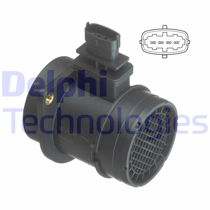 Image of DELPHI Mass air flow sensor DELPHI AF10399-12B1