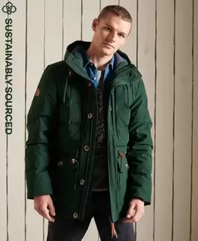 Image of Superdry Mens Mountain Expedition Parka Coat Green / Forest Green - Size: S
