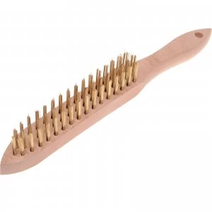 image of Faithfull Brass Scratch Wire Brush 3 Rows