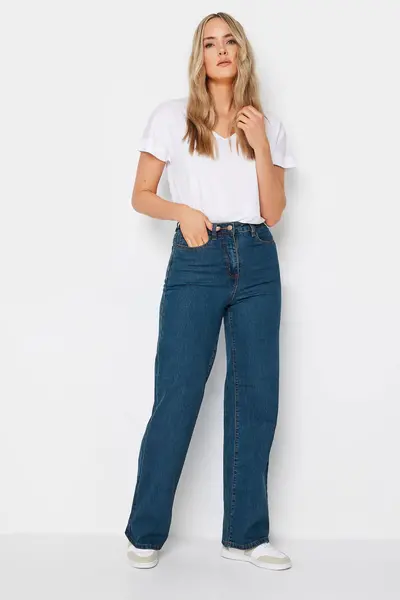 image of Long Tall Sally Tall Wide Leg Jeans Blue