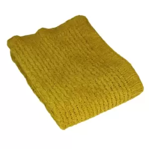 Image of Lilya Knitted Throw Ochre