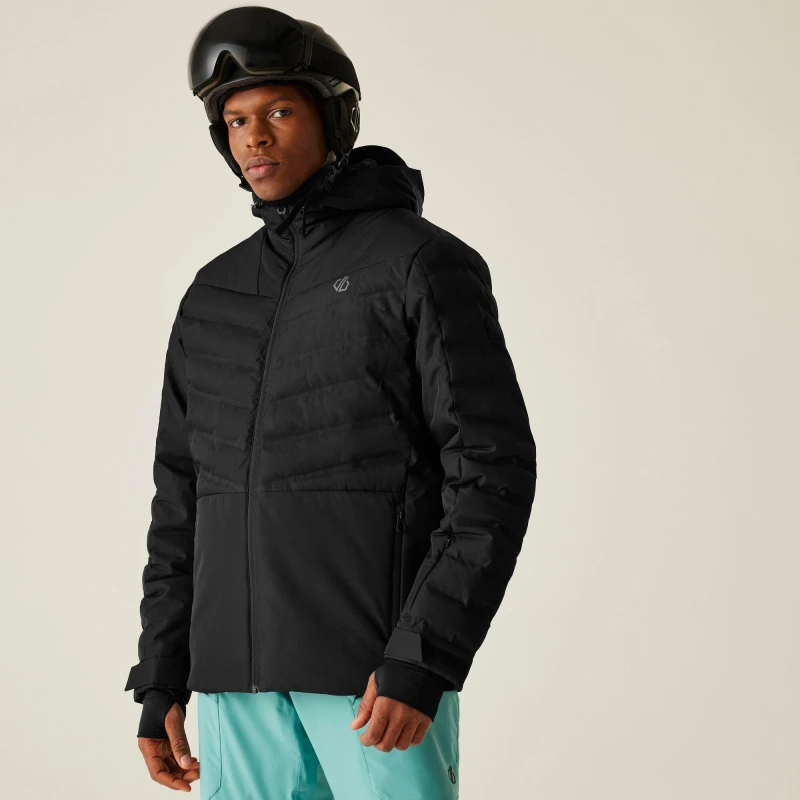 Image of Dare 2b Dare 2b Men Ollie Waterproof Breathable Insulated Skiing Jacket in Jet Black Size: 3X-Large Jet Black XXXL Male 5063516183785