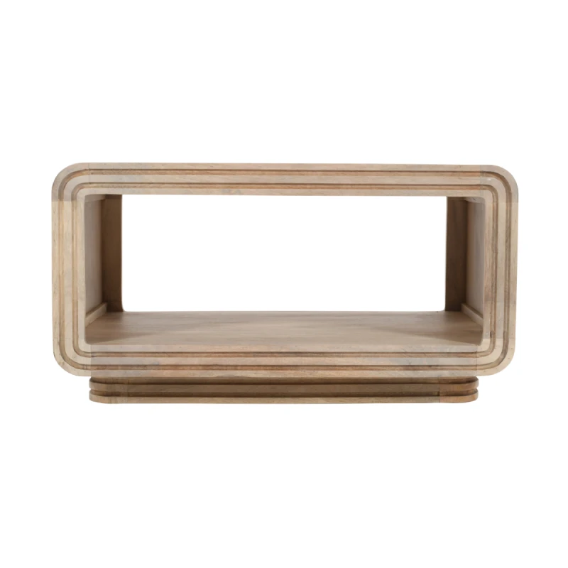 Image of Indian Hub Hudson Carved Mango Wood Coffee Table