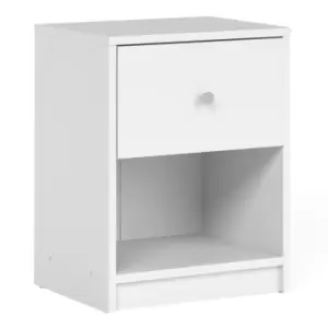 image of May Bedside Table 1 Drawer In White